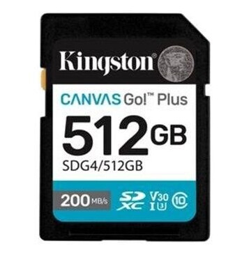 Kingston Canvas Go! Plus SD   200MB/s   512GB