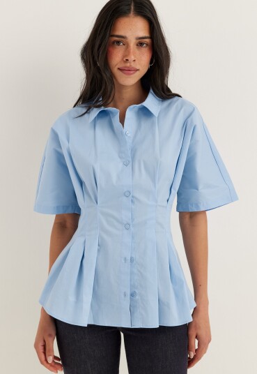 Bubbleroom Short Sleeve Waist Shirt