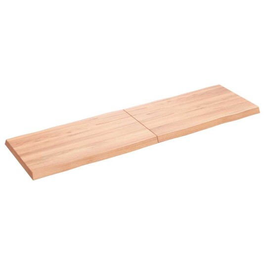  Bordplate lysebrun 140x40x(2-4)cm behandlet heltre naturlig 363962