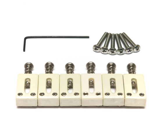 Graph Tech Tusq Pq-8000-F0 - St & Te Saddles, 2 3/16" String Spacing 6-String