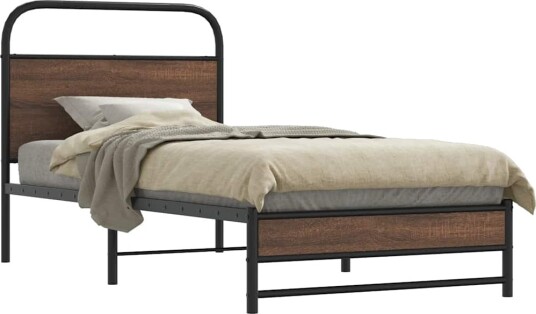  Sengeramme uten madrass brun eik 90x190 cm konstruert tre 8721158565686