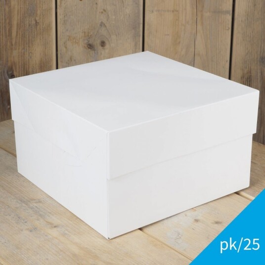 Funcakes Kakeeske  Hvit 20x20x15cm, Pk/25 | Slikkepott.No