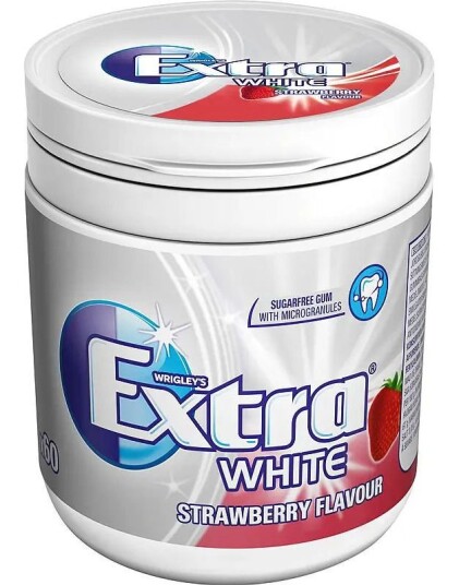 Stor Extra White Strawberry Tyggegummi Boks 84g