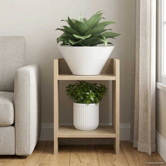 vidaXL Planteholder Sonoma eik 30 x 30 x 40 cm Konstruert tre