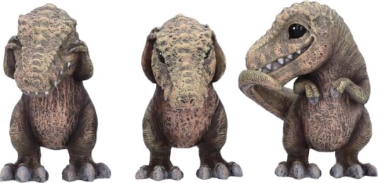 Nemesis Now Three Wise actionfigurer Tyrannosaurus Rex 3 pakning