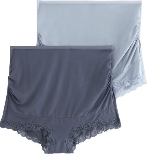Lindex 2 Pack Maternity Briefs   DARK DUSTY GREY   M