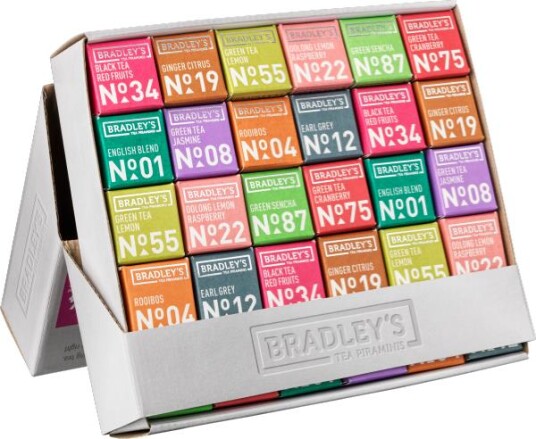 Bradley's Assorted Tea Box Ft 30stk. a´ 8g. Bradley's Assorted Tea Box Ft 30stk. a´ 8g.