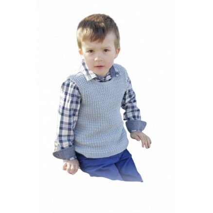 Vest is Best! by DROPS Design Genser Strikkeoppskrift str 2 12 år