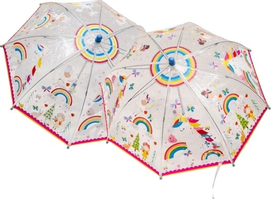 Floss & Rock Rainbow Fairy Transparent Colour Changing Umbrella - RAINBOW - 66X5X5