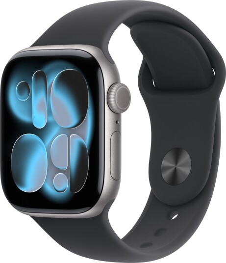 Apple Watch Series 11 GPS + Cellular 42mm Space Grey Aluminium Case with Black Sport Band M/L Apple Watch Series 11 GPS + Cellular 42mm Space Grey Aluminium Case with Black Sport Band M/L
