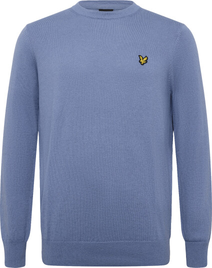 Lyle & Scott Cotton Merino Crew Neck Jumper Blue XS