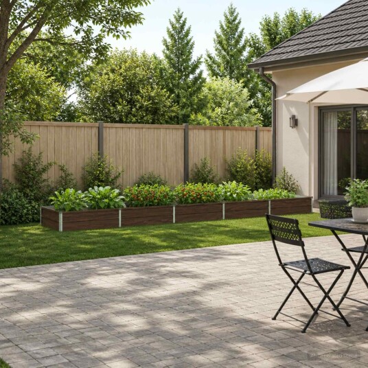 vidaXL Hevet Hagebed Svart 400 x 80 x 24 cm kaldvalset stål
