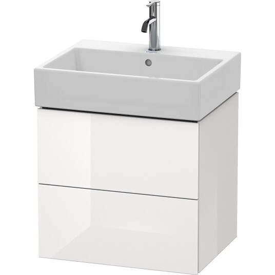 Duravit L-Cube Servantskap m/2 skuffer 484x544x459 mm Hvit Høyglans
