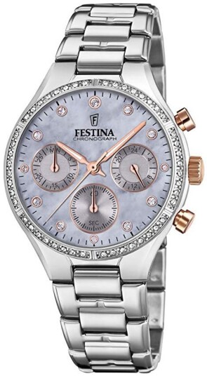 Festina Dameklokke F20401 3 Grå/Stål Ø36 mm