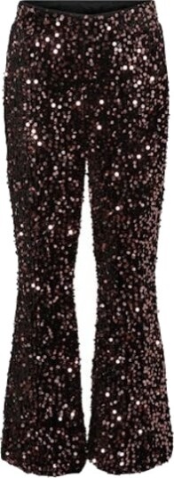Vero Moda Girl Paljettbukse vmBella Sequins HW Flared Pant Jrs Svart