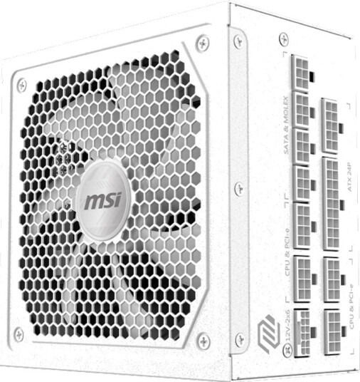 MSI MAG A1000GL PCIe 5 1000W Power Supply White 306-7ZP9B51-CE0