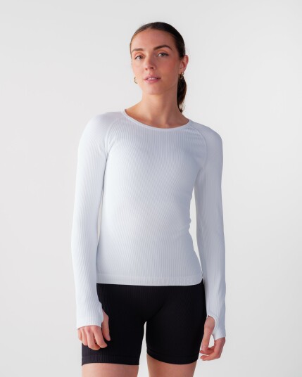 Bumpro Perfect Rib Sweatshirt White - XL