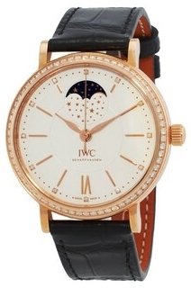 IWC Dameklokke IW459009 Portofino Hvit/Lær Ø37 mm