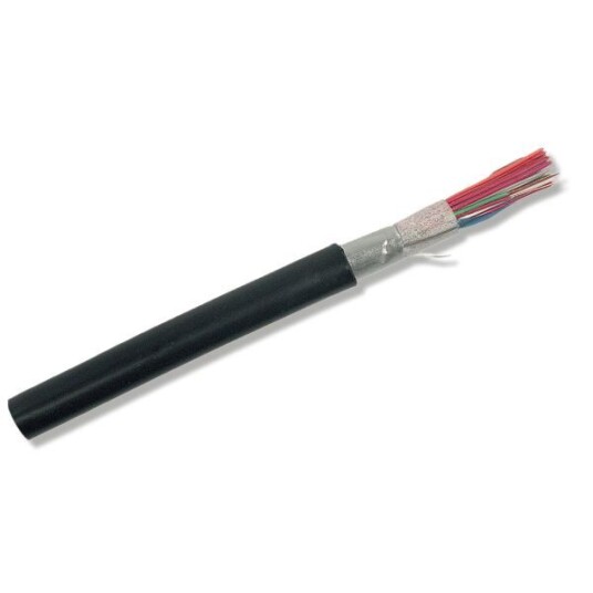 Nexans EUALEV Telekabel 10 x 2 x 0,5 mm, svart 1 m, kappet
