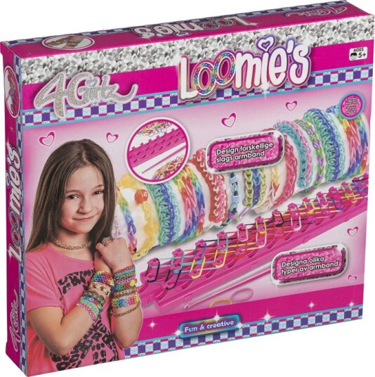 4-Girlz Loombands Armbåndsett Inkl. Vevemaskin Og Bruksanvisning