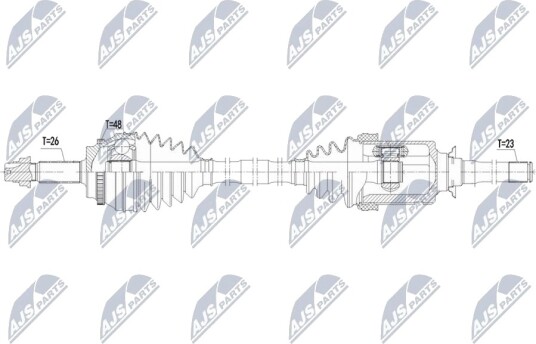 NTY NPW TY 195 Drivaksel