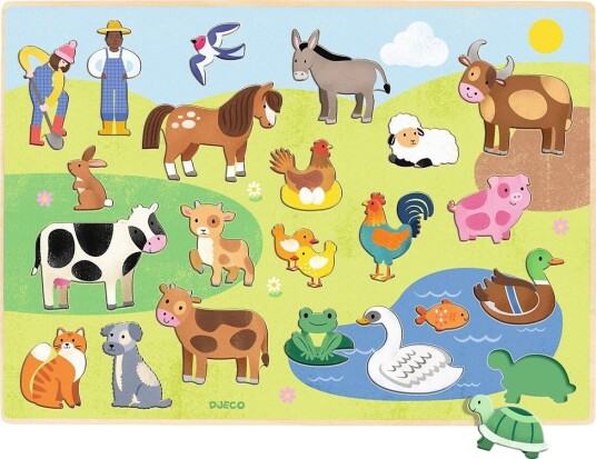 Djeco Puslespill Puzzlo Felt 22 Brikker Djeco OneSize Puslespill