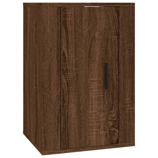 vidaXL Vegghengte TV-benker 2 stk brun eik 40x34,5x60 cm 8720845667801