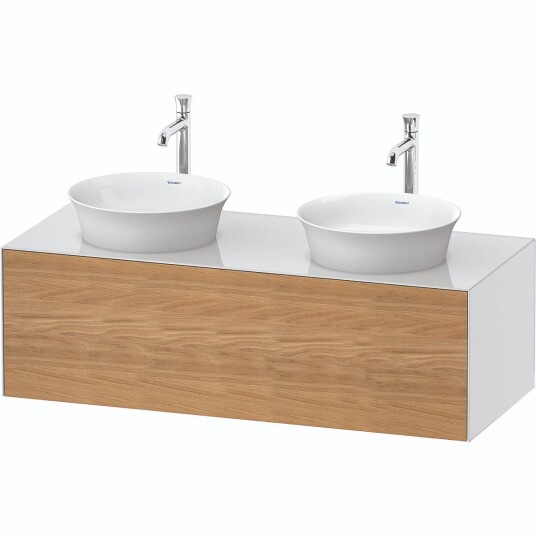 Duravit White Tulip Servantskap 1 skuff 130x55x40,8 cm Eik/Hvit Høyglans