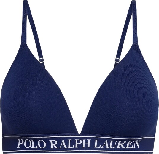 Polo Ralph Lauren Intimates Logo Band Triangle Bralette   Navy   XS