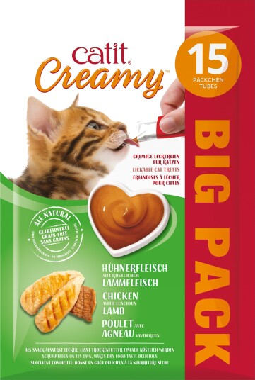 Churu Creamy Kylling Lam Kattegodbit 15 X 10 G