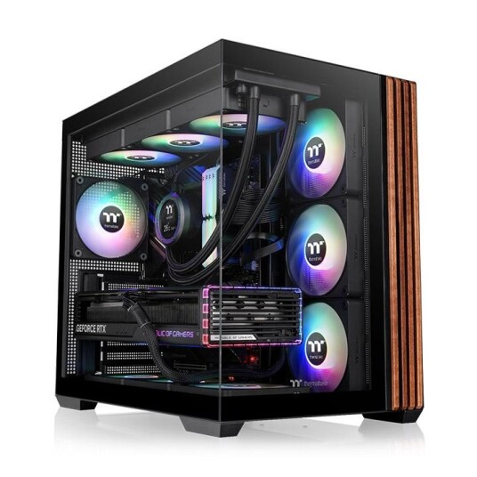 Thermaltake View 380 WS ARGB Midi Tower Kabinett - MicroATX i Svart Thermaltake View 380 WS ARGB Midi Tower Kabinett - MicroATX i Svart