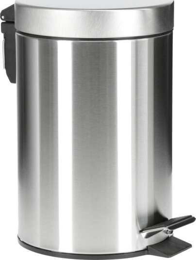 PULSIVA Hotell pedalbøtte Tropaz i rustfritt stål, matt; 16.9x25.9 cm (ØxH); Sølvfarge; Rund PULSIVA Hotell pedalbøtte Tropaz i rustfritt stål, matt; 16.9x25.9 cm (ØxH); Sølvfarge; Rund