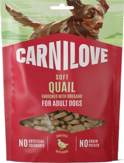 Carnilove Dog Soft Snack Vaktel med Oregano 4x200g