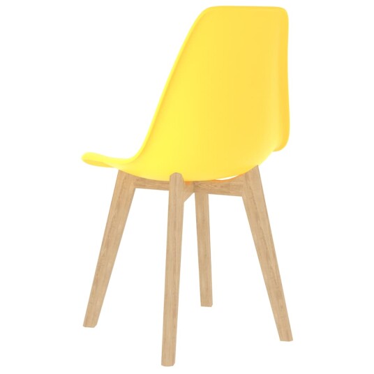 vidaXL Spisestoler 4 stk gul plast