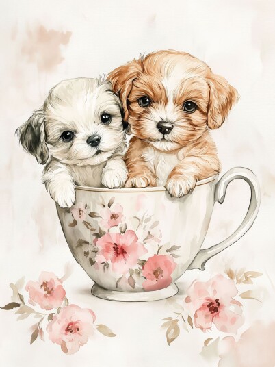 Namly Design Plakat Valper i tekopp POSTERL9KIBG