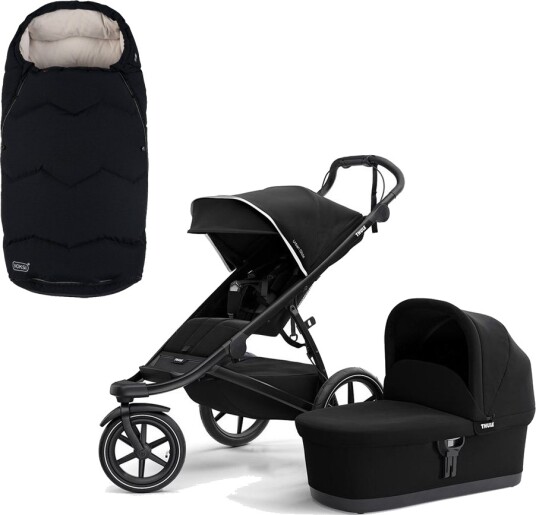 Thule Pakke Urban Glide 2 + Bag Black On Black + Voksi Urban Black Cream
