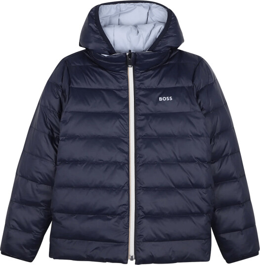 BOSS Reversible Puffer Jacket Navy 140