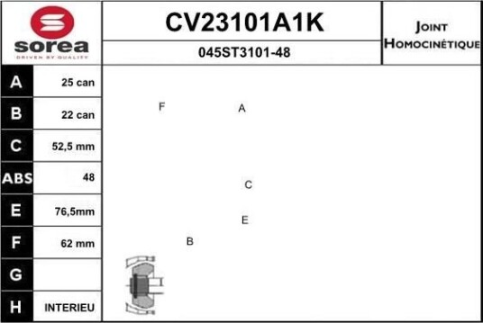 Drivledd EAI CV23101A1K