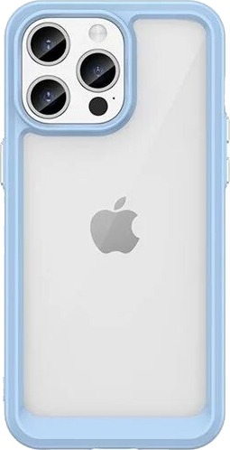 Hurtel Reinforced Case with Flexible Frame for iPhone 15 Pro Outer Space Blue
