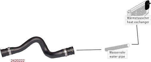 METZGER 2420222 Radiatorslange