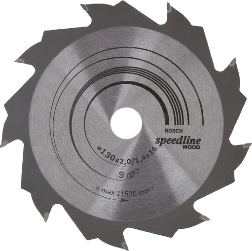 Bosch Speedline Wood 130 mm Sirkelsagblad med 9 Tenner