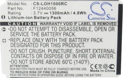 Batteri til Logitech Harmony 915 / 1000 etc. erstatningsbatteri
