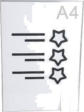 Holder Til A4 Info Smiley Med Dobbelt Tape,30 Stk/Krt