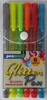 Polsirhurt Gelpennor Med Glitter, 6 Farger Polsirhurt Gelpennor Med Glitter, 6 Farger