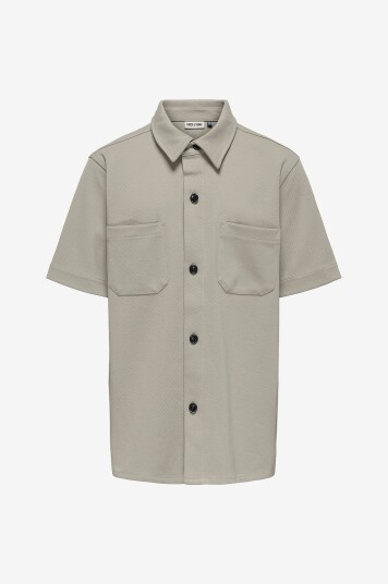 ONLY & SONS JUNIOR   Skjorte osjNew Kodyl Reg SS Shirt   Grå