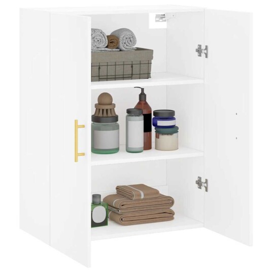  Veggskap hvit 69,5x34x90 cm 8720845943899