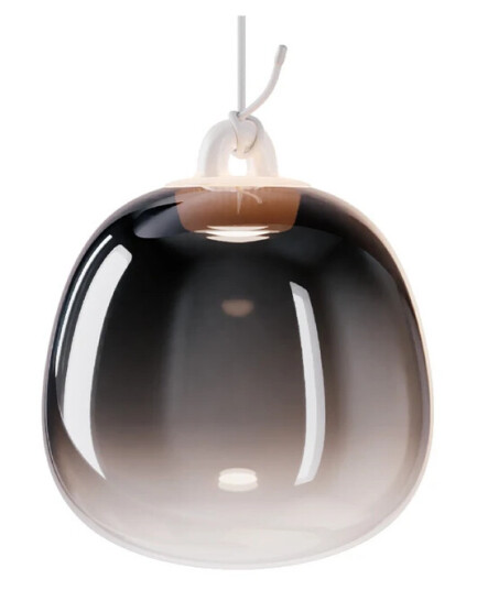 Lodes Oblò Pendel Small 2700K Glossy Røyk/Hvit