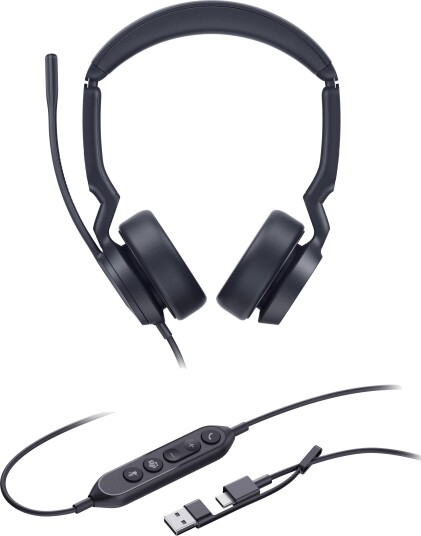 Yealink UH44 Dual UC headset USB C/USB A Svart Yealink UH44 Dual UC headset USB C/USB A Svart