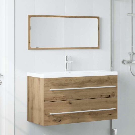 Baderomsmøbler 2 deler artisan eik konstruert tre 8721158555519 Baderomsmøbler 2 deler artisan eik konstruert tre 8721158555519