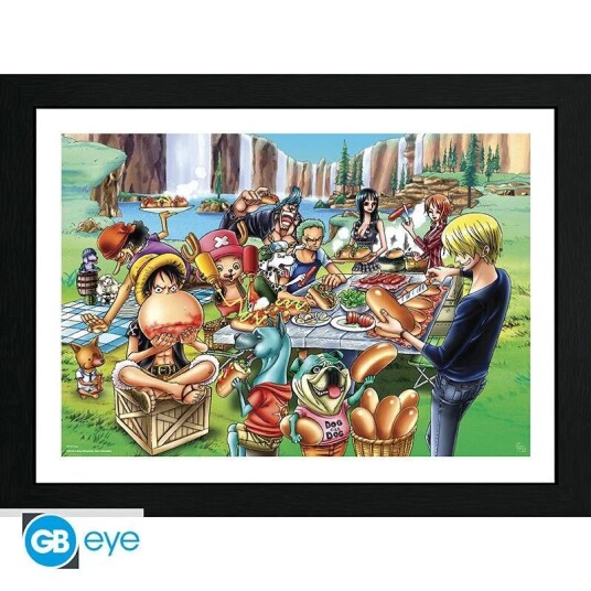 One Piece Innrammet Bilde 30 x 40 cm Party One Piece Innrammet Bilde 30 x 40 cm Party